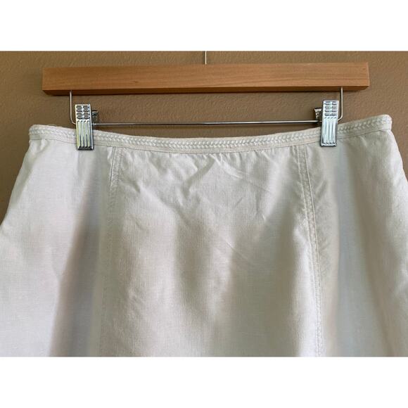 Urban Outfitters skirt Linen Blend Zip Front MIni with Pockets size large - Picture 6 of 8